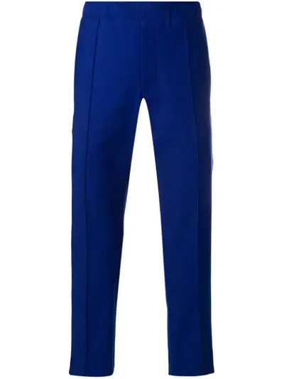 Shop Gucci Regular Fit Track Trousers In Blue