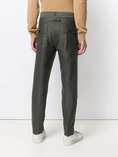 Shop Tom Ford Slim Fit Trousers In Grey