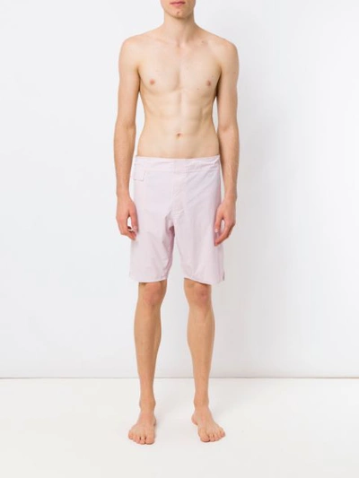 Amir Slama Mid Rise Swim Shorts In Pink