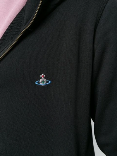 embroidered logo hoodie