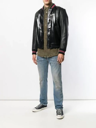 Shop Diesel L-billy Bomber Jacket - Black