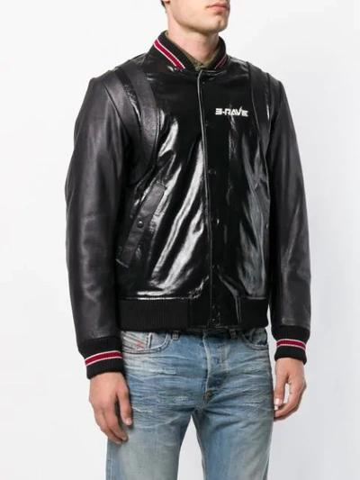 Shop Diesel L-billy Bomber Jacket - Black