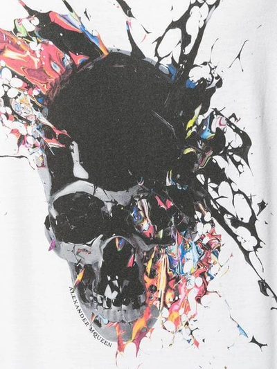 Shop Alexander Mcqueen Skull Print T In White