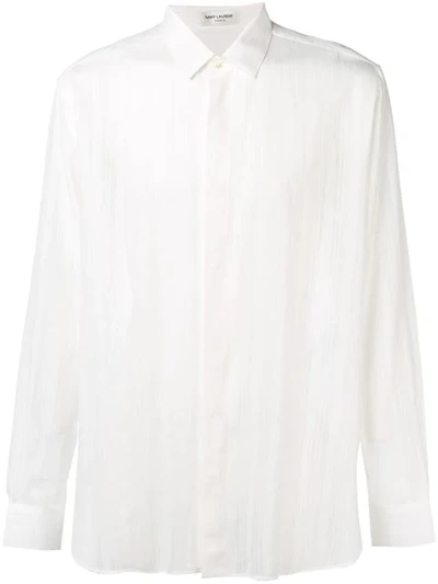 Shop Saint Laurent Striped Shirt In White