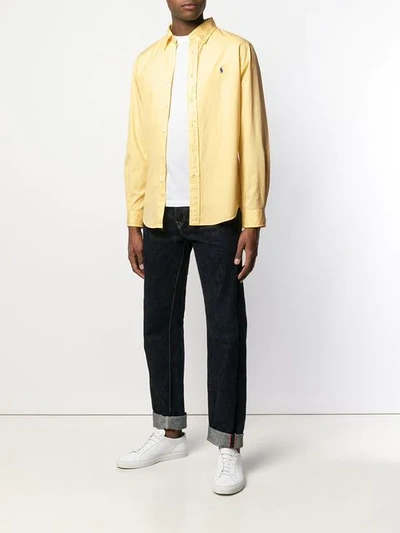 Shop Ralph Lauren Button Down Shirt In Yellow