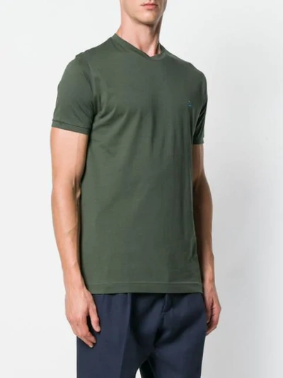 Shop Vivienne Westwood Embroidered Logo T-shirt - Green