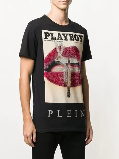 Philipp Plein X Playboy Printed T-shirt In Black | ModeSens