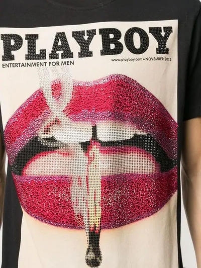 Shop Philipp Plein X Playboy Printed T-shirt In Black
