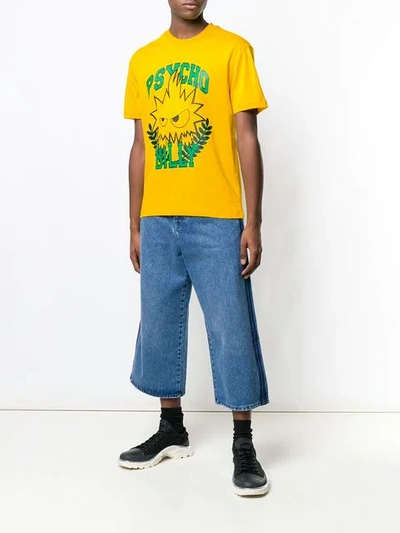 Shop Mcq By Alexander Mcqueen Psycho Billy T In Yellow