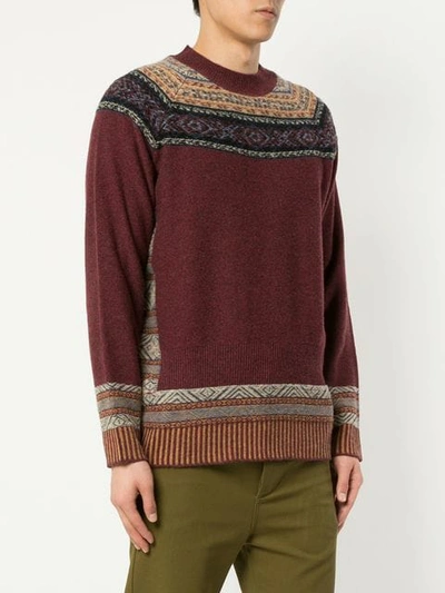 Shop Kent & Curwen Patterned Sweater In Red