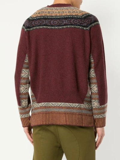 Shop Kent & Curwen Patterned Sweater In Red