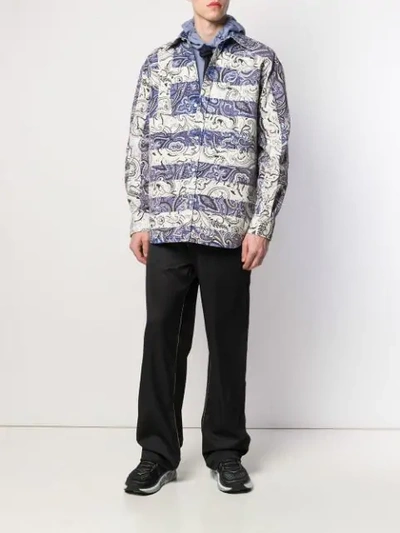 Y / PROJECT PAISLEY PRINT SHIRT - 蓝色