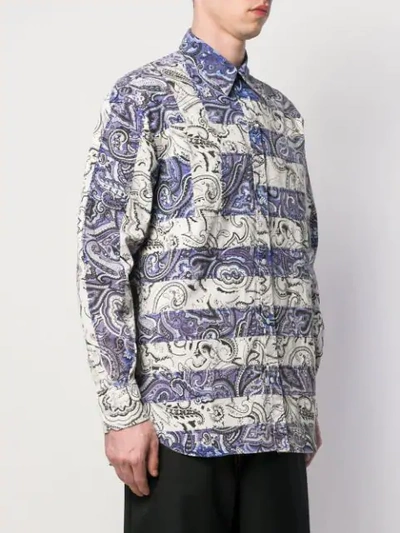 Shop Y/project Paisley Print Shirt In Blue