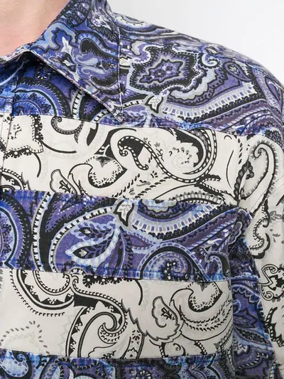 Y / PROJECT PAISLEY PRINT SHIRT - 蓝色