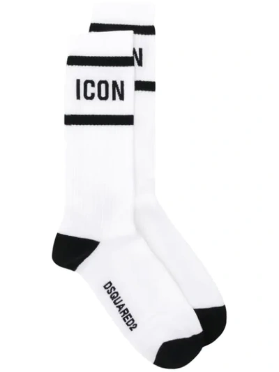 Shop Dsquared2 Icon Socks In White