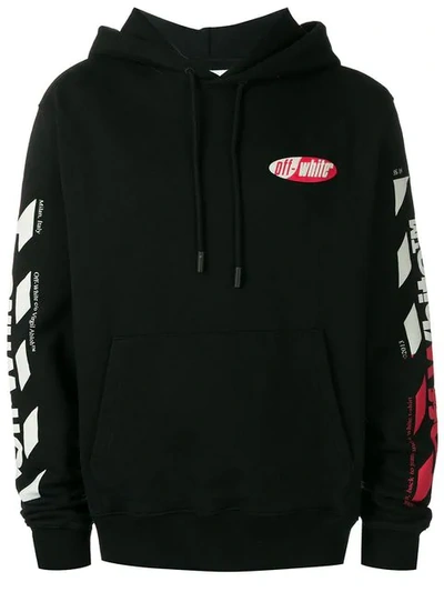 Shop Off-white Multi Print Hoodie In 1020 Black Red