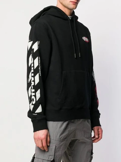 Shop Off-white Multi Print Hoodie In 1020 Black Red