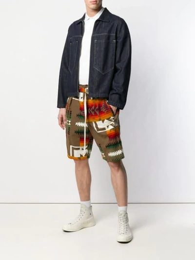 Shop Sacai Bermuda Shorts In Brown