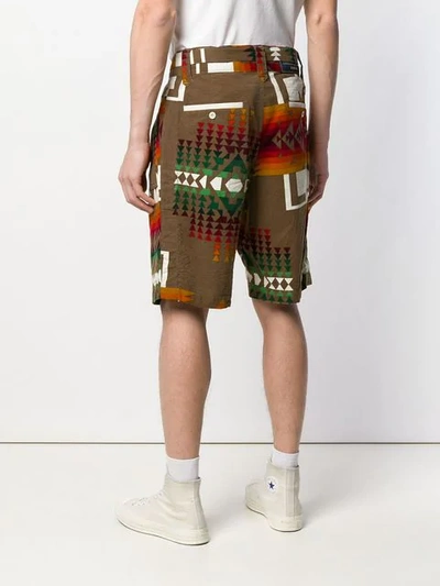 SACAI BERMUDA SHORTS - 棕色