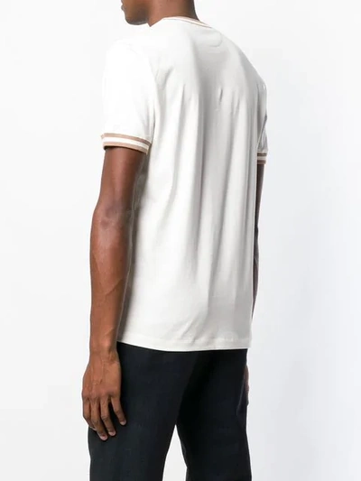 Shop Brunello Cucinelli Contrast Trim T-shirt In White