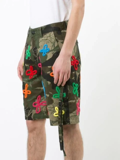 Shop Haculla Embroidered And Printed Bermuda Shorts In Green