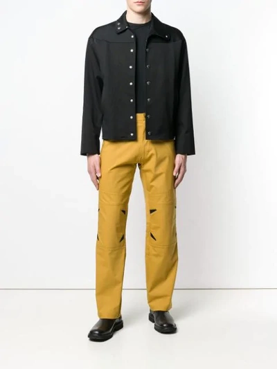 Shop Mackintosh Black Cotton Blend 0004 T-shirt