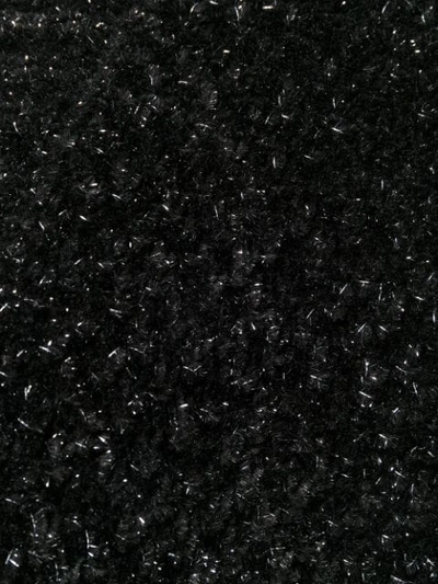 SAINT LAURENT GLITTER EFFECT V-NECK CARDIGAN - 黑色