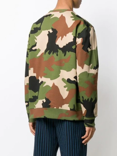 Shop Etudes Studio Camouflage Print Sweatshirt In Brown