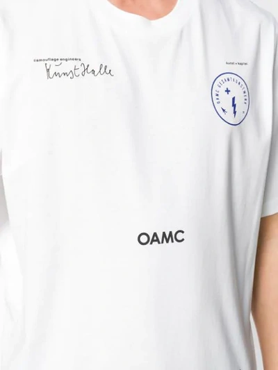 Shop Oamc T-shirt Mit Schriftzug In White