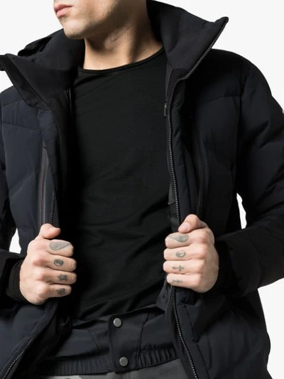 Shop Kjus Black Linard Hooded Feather Down Jacket