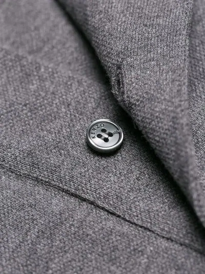 Shop Kenzo Contrast Trim Polo Shirt In Grey