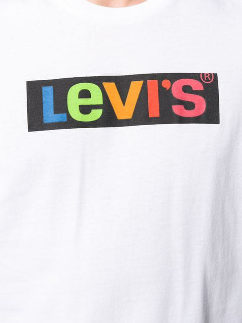 Levi's Logo Print T-shirt In White | ModeSens