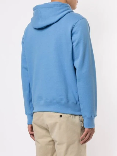 Shop Supreme Tag Logo Hoodie In Blue