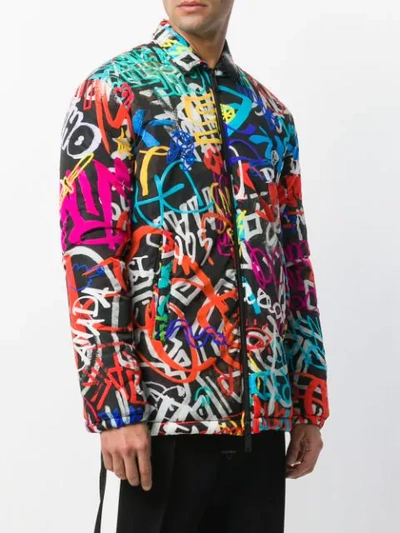 Shop Dsquared2 Graffiti Lightweight Jacket - Multicolour