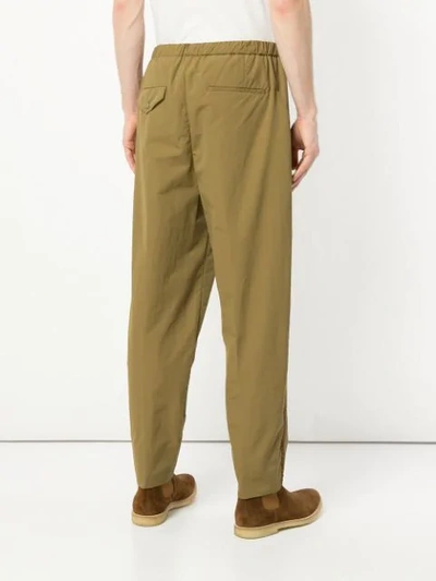 Shop Toga Virilis Tafetta Drawstring Trousers In Brown