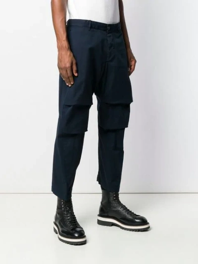 Shop Dsquared2 Tapered Trousers In Blue