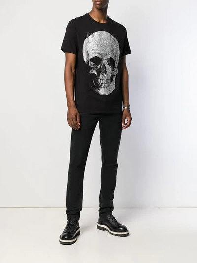 Shop Philipp Plein Platinum Cut Skull T-shirt In Black