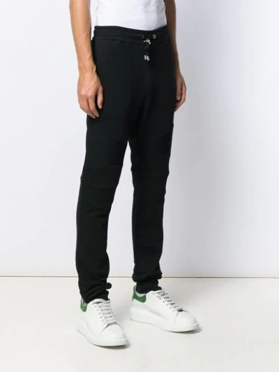 Shop Balmain Straight-leg Trousers - Black