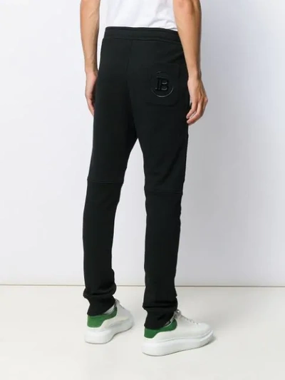 Shop Balmain Straight-leg Trousers - Black