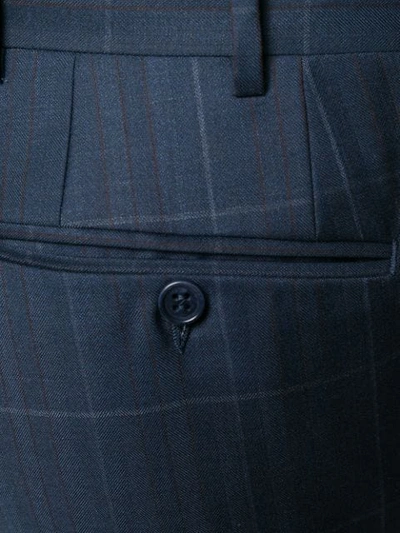 Shop Canali Checked Two-piece Suit In Blue