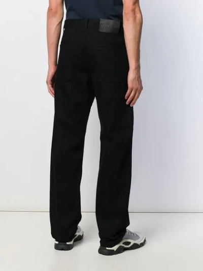 Shop Jw Anderson Cargo Wide Leg Jeans In Black