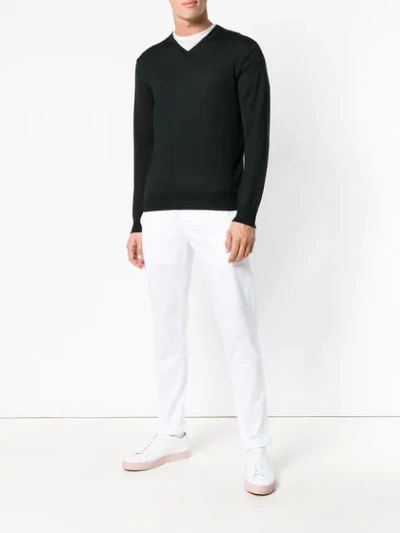 Shop Cruciani V-neck Sweater - Black