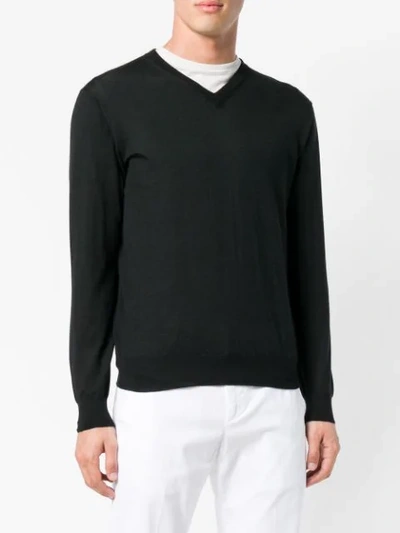 Shop Cruciani V-neck Sweater - Black
