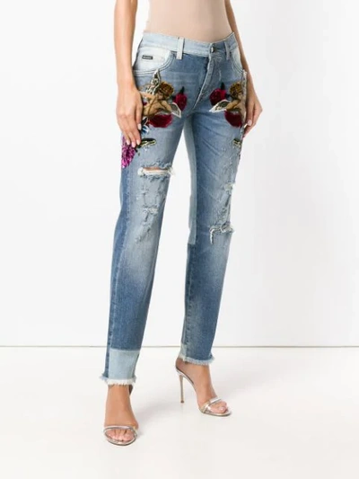 Shop Dolce & Gabbana 'cupid' Jeans - Blue