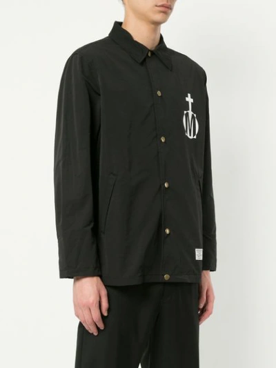 Shop Makavelic Logo Coach Jacket In Black