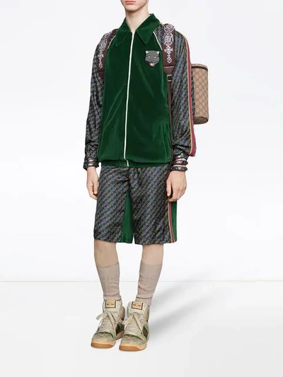 Shop Gucci Shorts Im Materialmix In 4823 Green