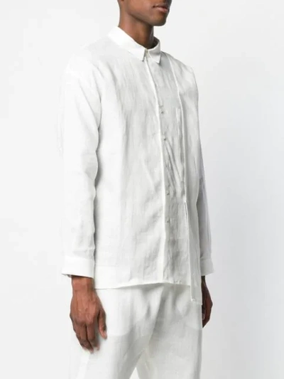 Shop Isabel Benenato Linen White Shirt