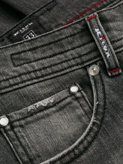 Shop Kiton Jeans Mit Geradem Bein In Grey