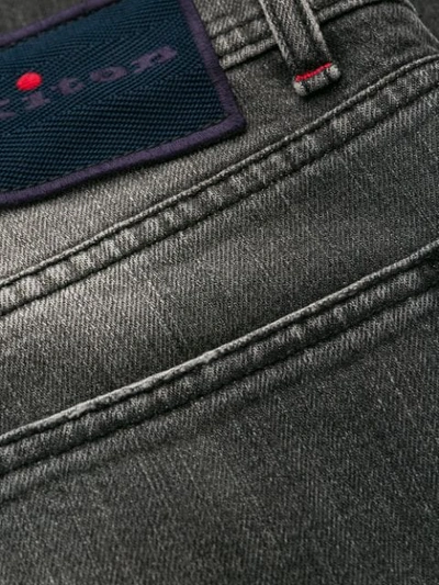 Shop Kiton Jeans Mit Geradem Bein In Grey