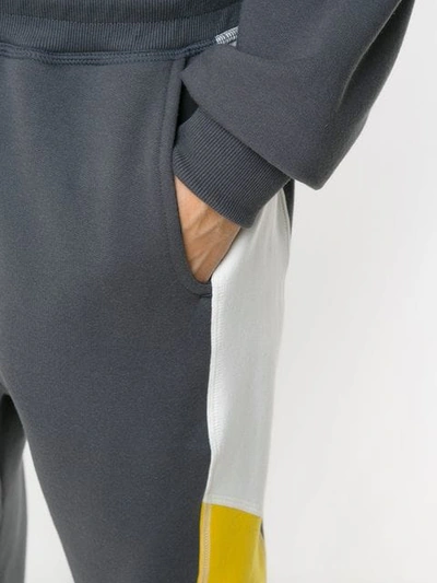 Shop Àlg Colour Block Track Pants In Grey